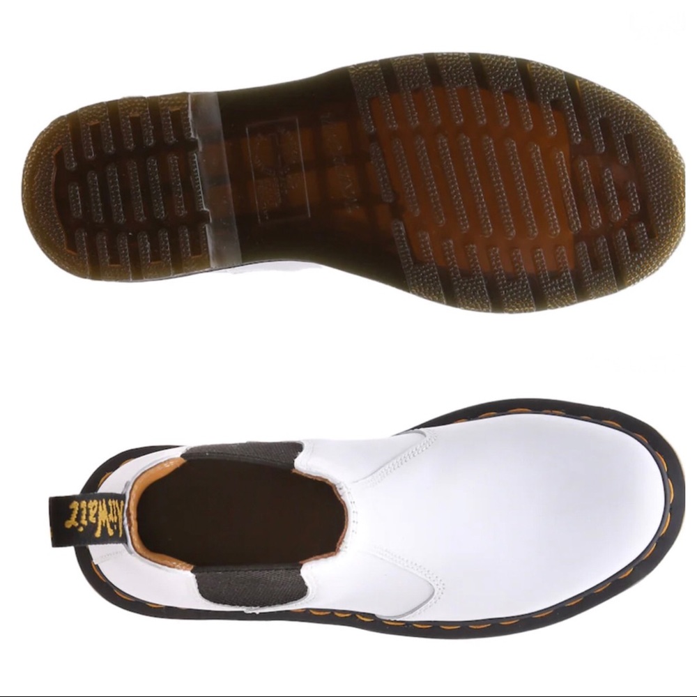 New Dr. Martens White Leather “Softy-T” 2976 Chelsea Boots - Picture 6 of 16